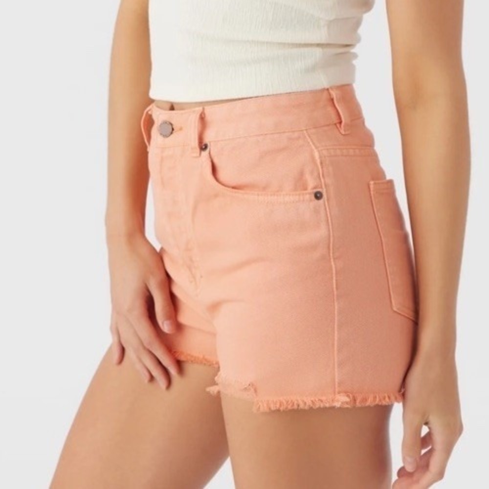 O'Neill Shorts Lanisa High Rise Denim Cutoff Size 28 Spring Boho Hippie‎ Country